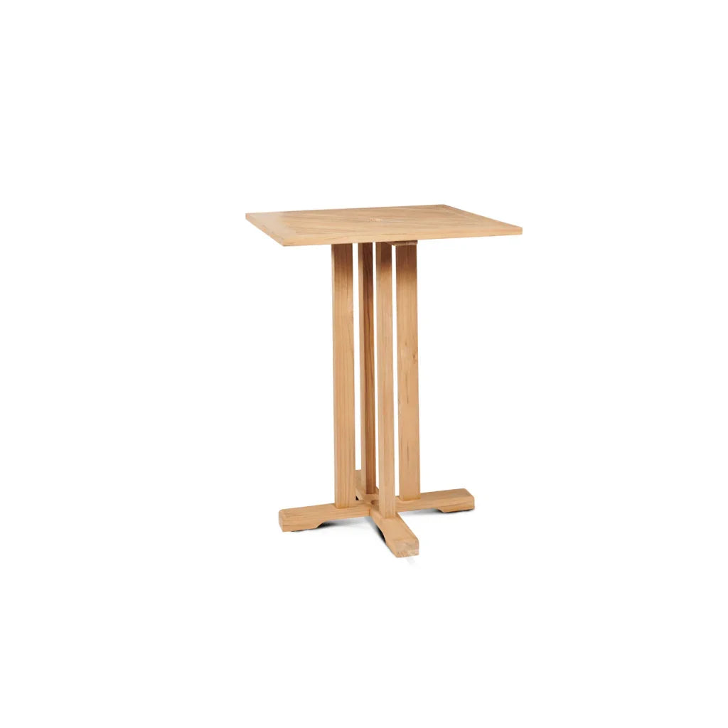 Director Teak Patio Square Bar Height Dining Set 3PC