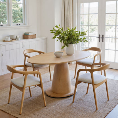 Disque Natural Wooden Oval Dining Table