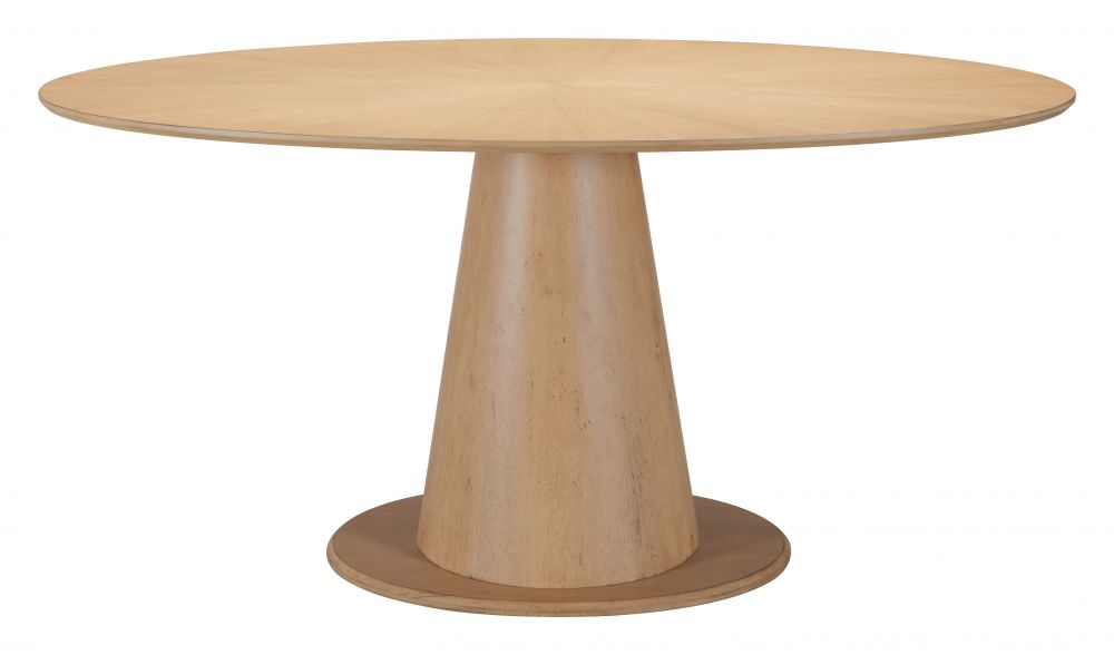 Disque Natural Wooden Oval Dining Table