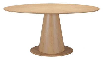 Disque Natural Wooden Oval Dining Table