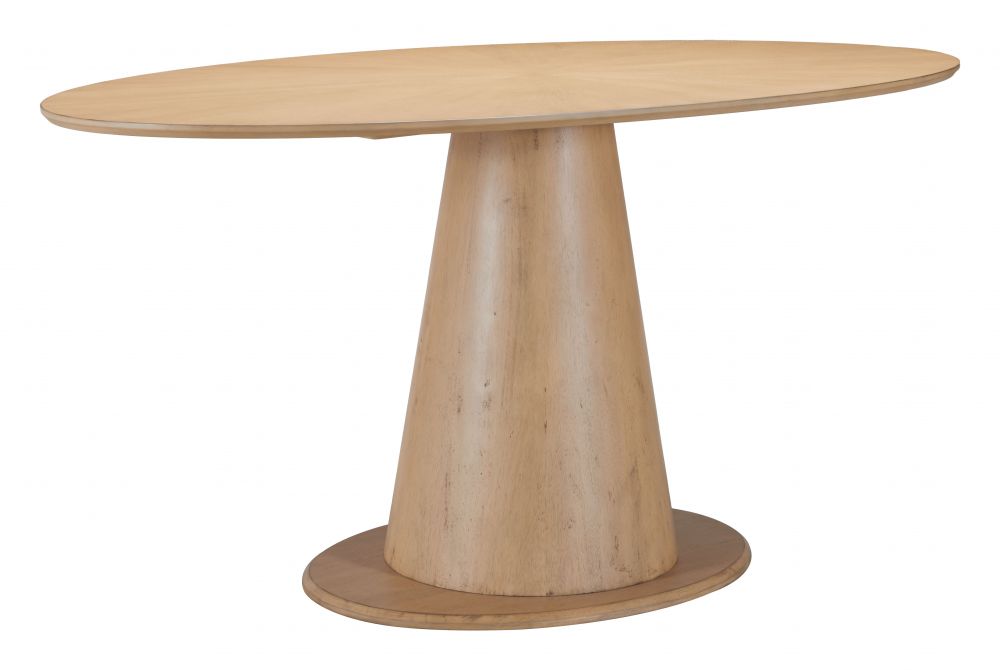 Disque Natural Wooden Oval Dining Table