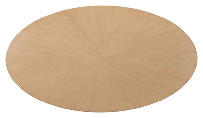 Disque Natural Wooden Oval Dining Table