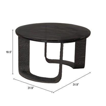 Divin Aluminum Frame Black Coffee Table