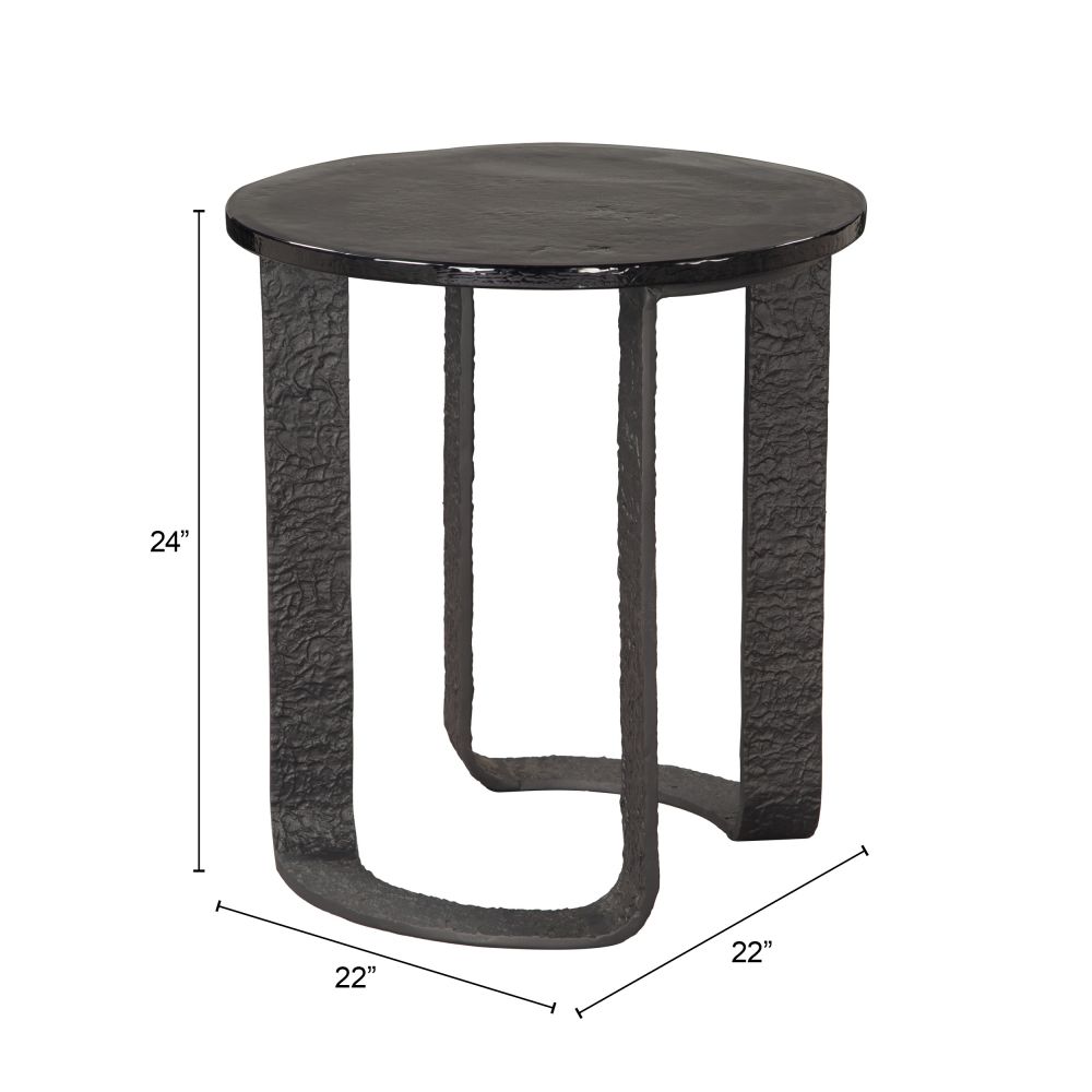 Divin Aluminum Frame Black Side Table