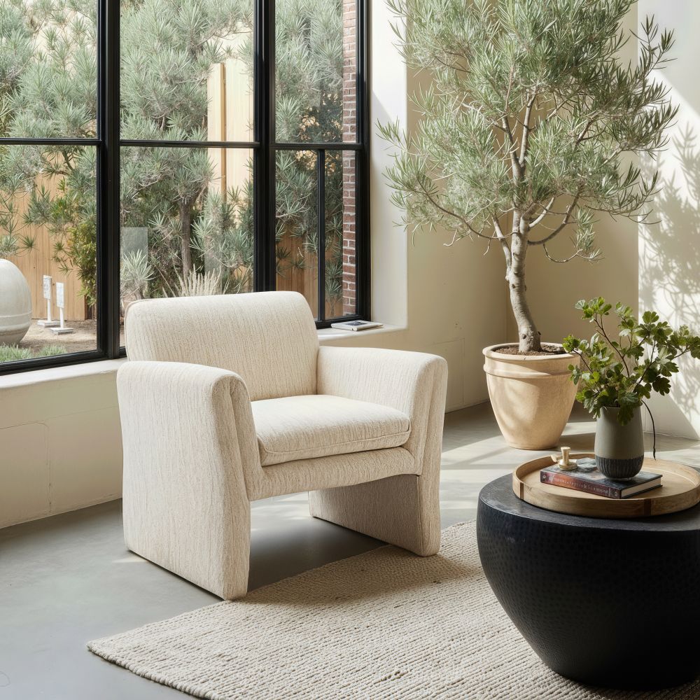 Dobra Textured Fabric Club Chair