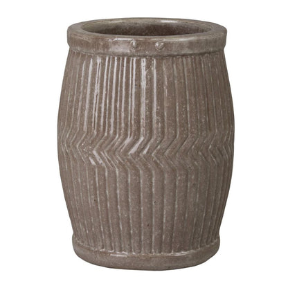 Dolly Tub Grey Ceramic Outdoor Planter