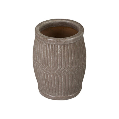 Dolly Tub Grey Ceramic Outdoor Planter