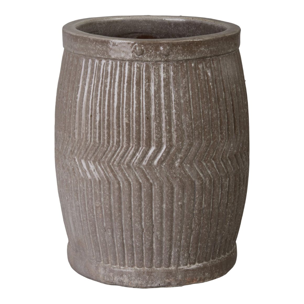 Dolly Tub Grey Ceramic Outdoor Planter
