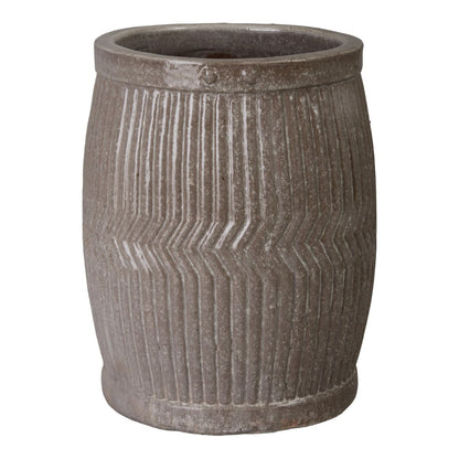 Dolly Tub Grey Ceramic Outdoor Planter