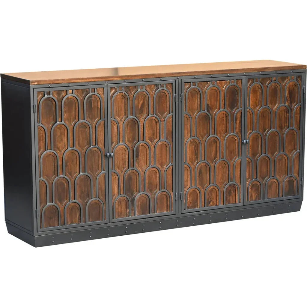 Dorellia Four Doors Wood Sideboard