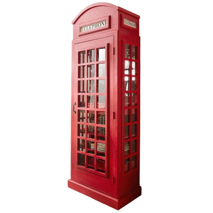 Dovreth Wood Red Bar Storage Cabinet