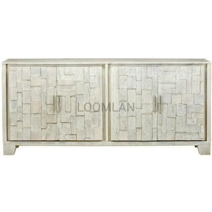 Dralena White Washed Wood Sideboard