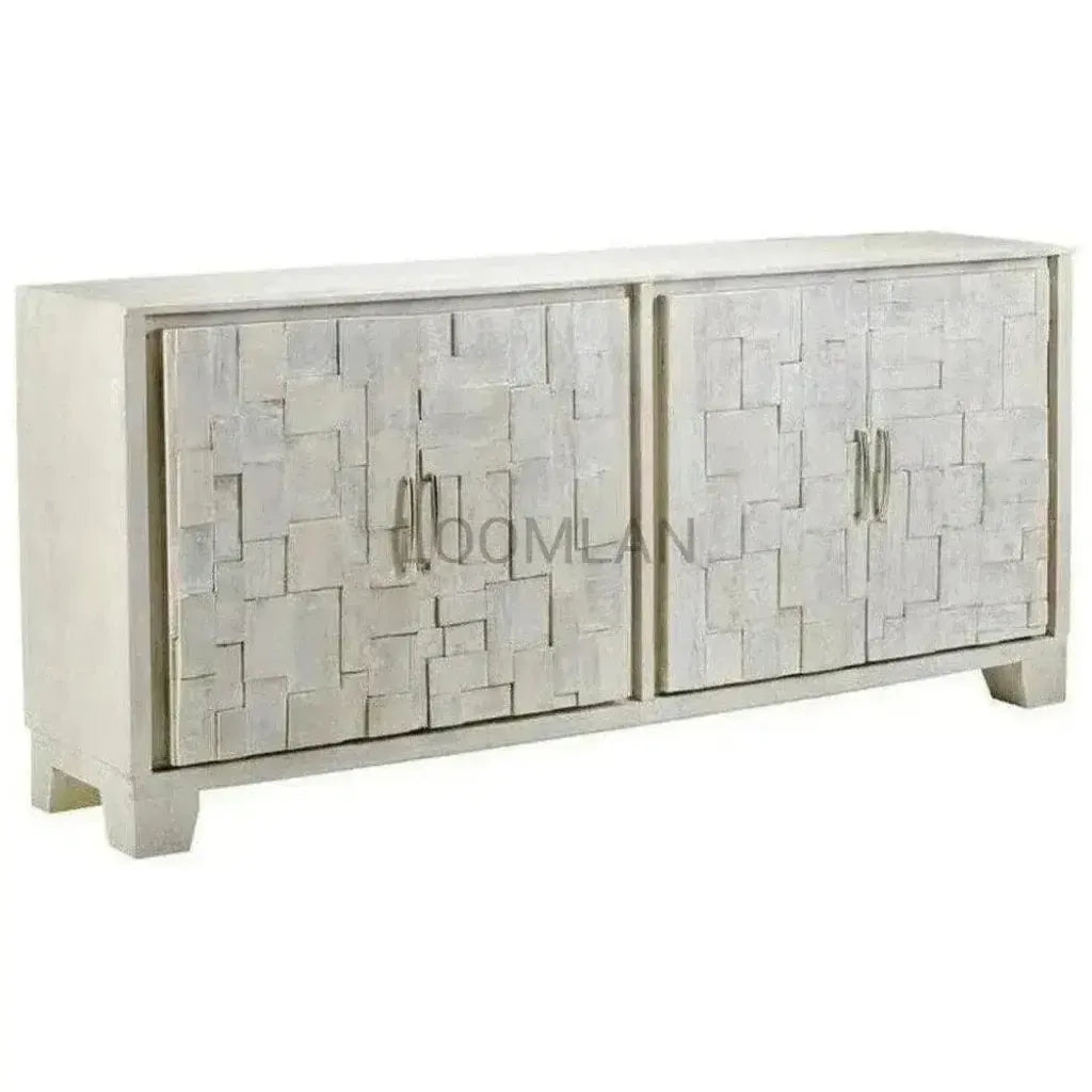 Dralena White Washed Wood Sideboard