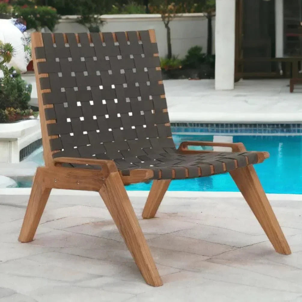 Draper Teak Outdoor Woven Chat Chair