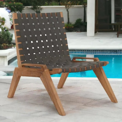 Draper Teak Outdoor Woven Chat Chair