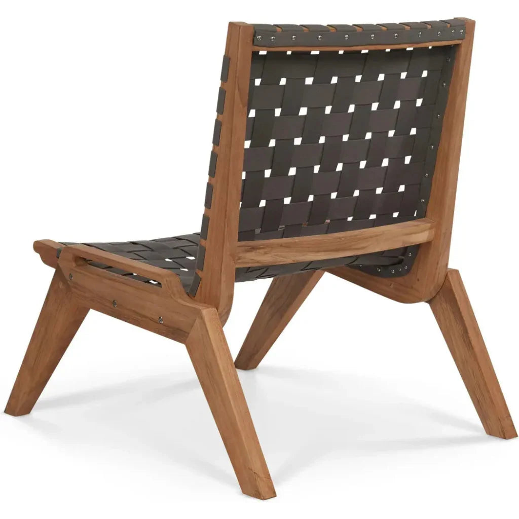 Draper Teak Outdoor Woven Chat Chair