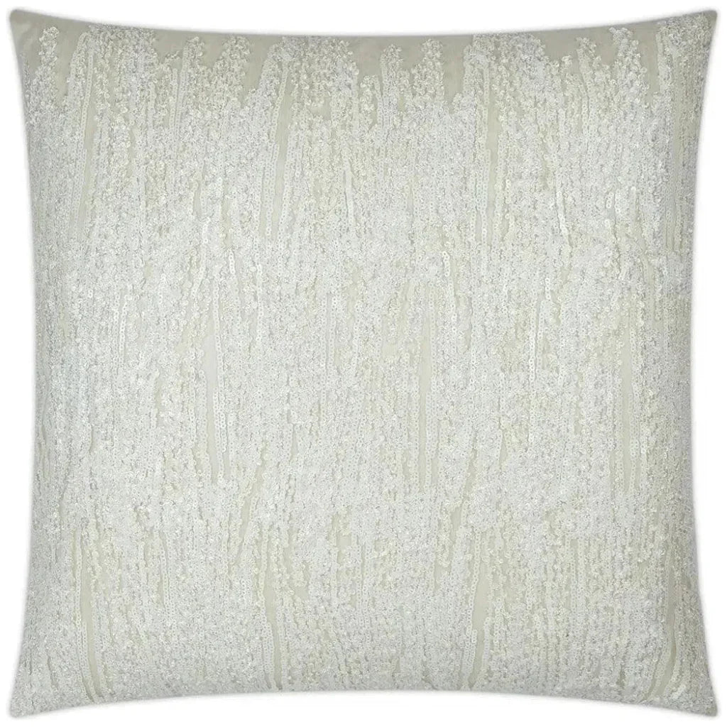 Dripping Glam Textured White Large Throw Pillow Insert