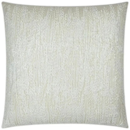 Dripping Glam Textured White Large Throw Pillow Insert