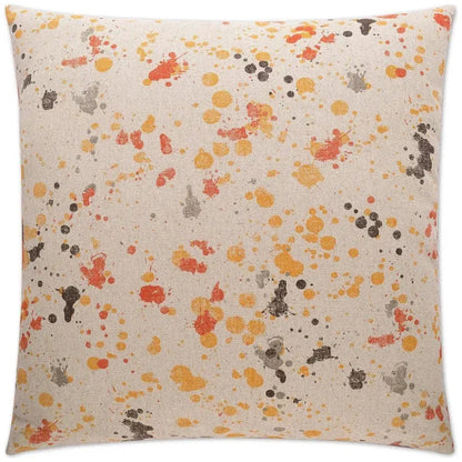 Dropcloth Orange Throw Pillow With Insert