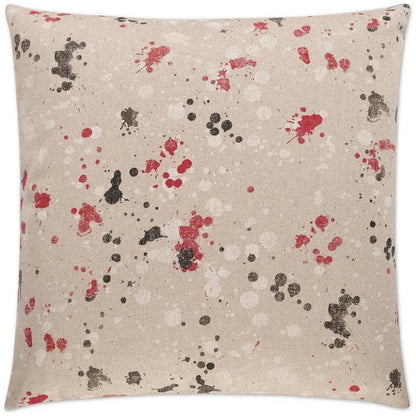 Dropcloth Red Throw Pillow With Insert