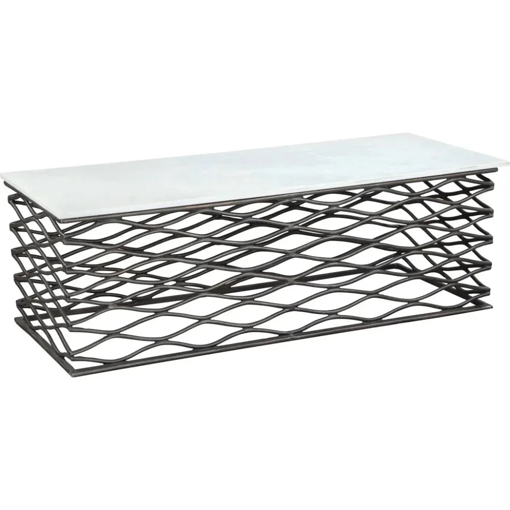 Duchess Coffee Table White & Antique Black