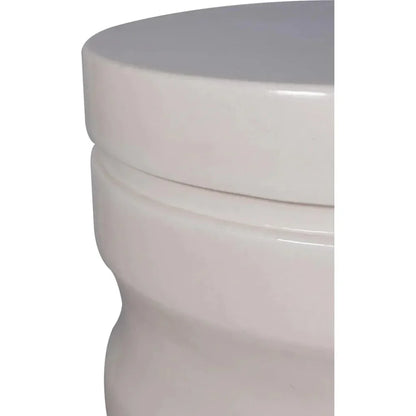 Dune Accent Table - White Outdoor End Table