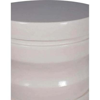 Dune Accent Table - White Outdoor End Table