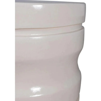 Dune Accent Table - White Outdoor End Table