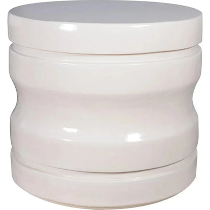 Dune Accent Table - White Outdoor End Table