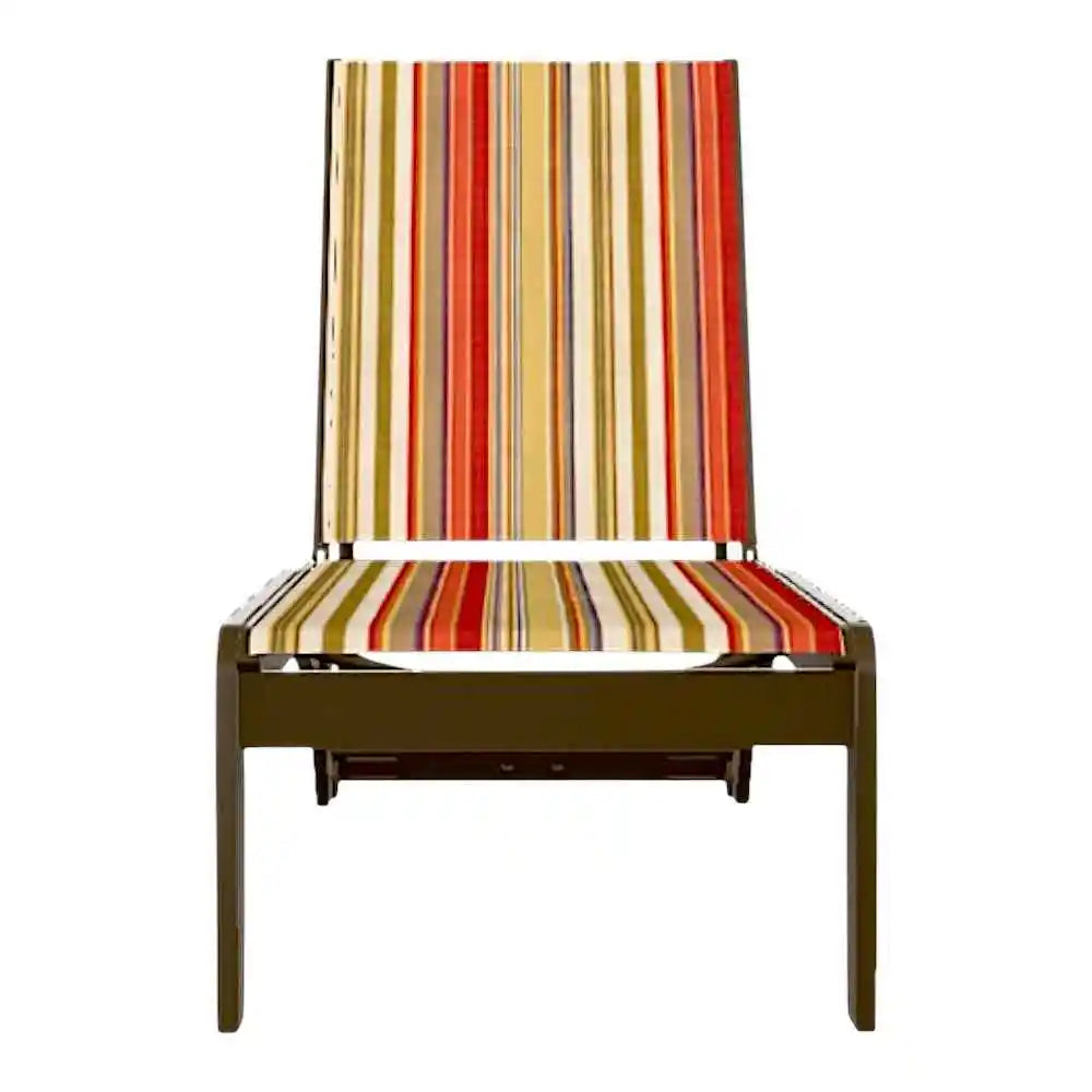 Dune MGP Sling Stacking Armless Outdoor Chaise With Wheels