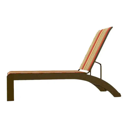 Dune MGP Sling Stacking Armless Outdoor Chaise With Wheels