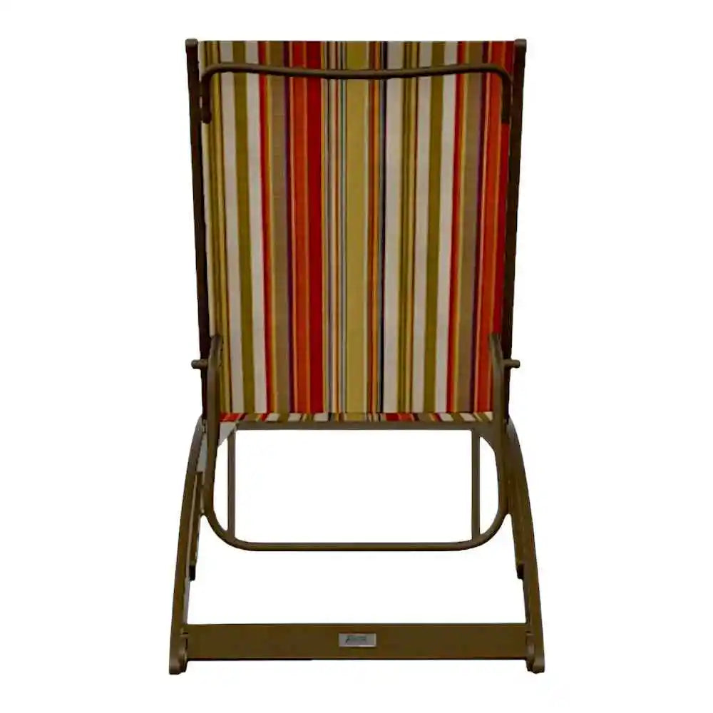 Dune MGP Sling Stacking Armless Outdoor Chaise With Wheels