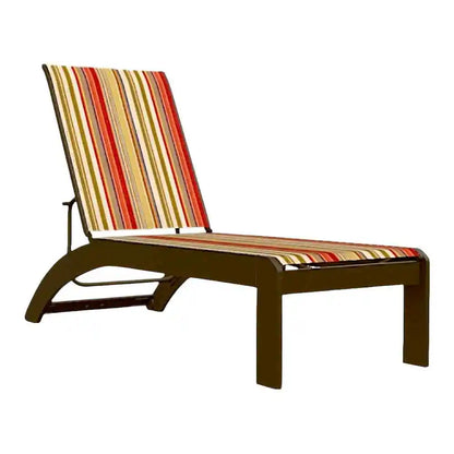 Dune MGP Sling Stacking Armless Outdoor Chaise With Wheels