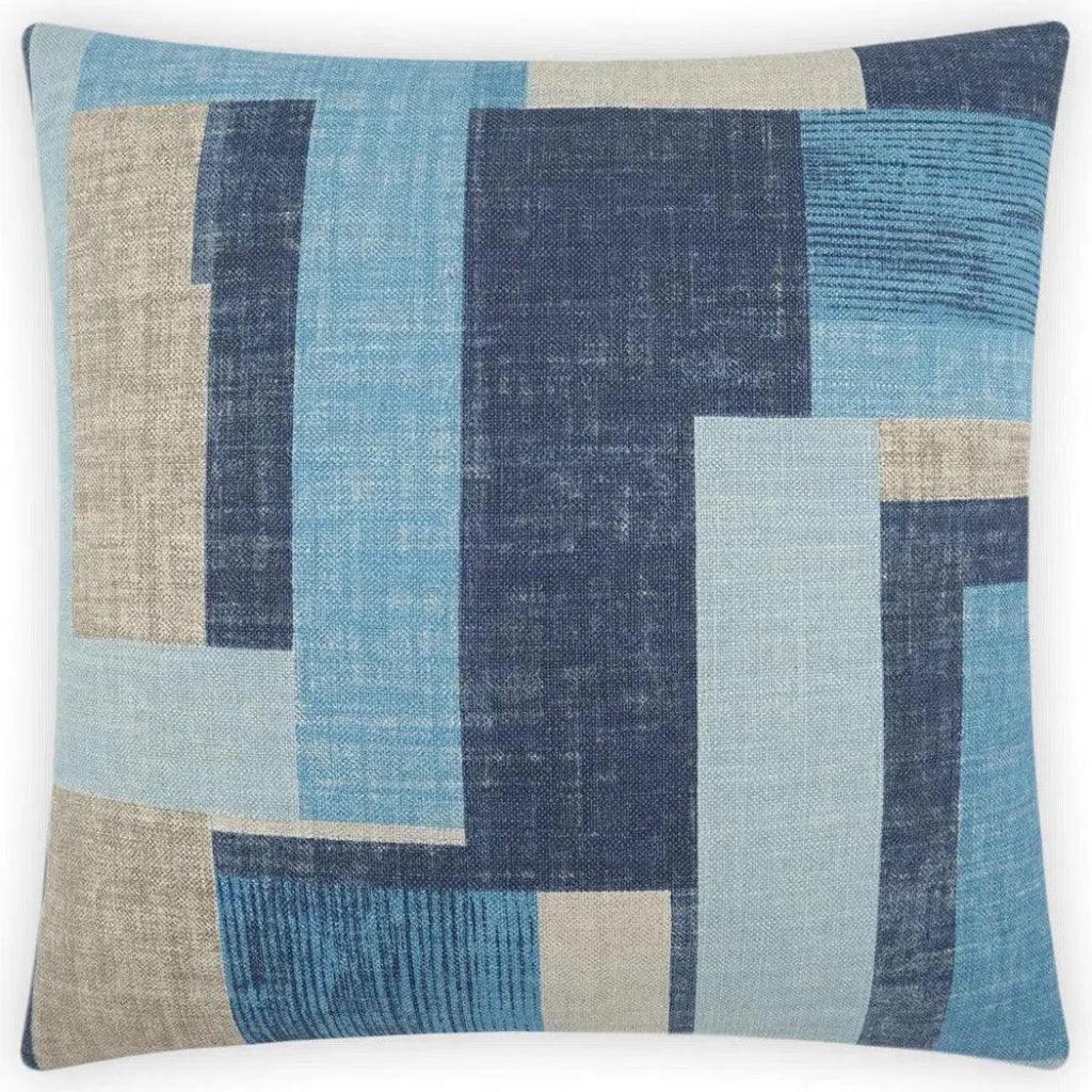 Duplex Blue Throw Pillow With Insert