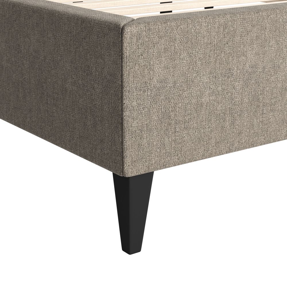 Dusa Grey Fabric Bed