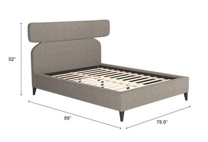 Dusa Grey Fabric Bed