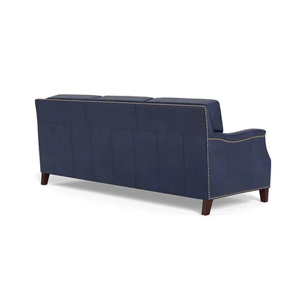 Elegant Leather Sofa American Crafted