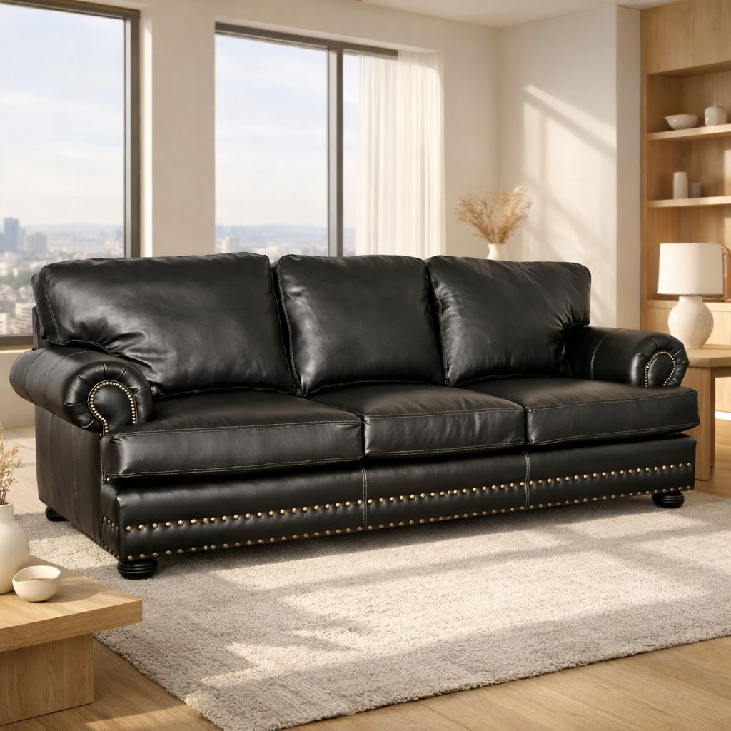 Panorama - Southwestern Custom Made Leather Sofa