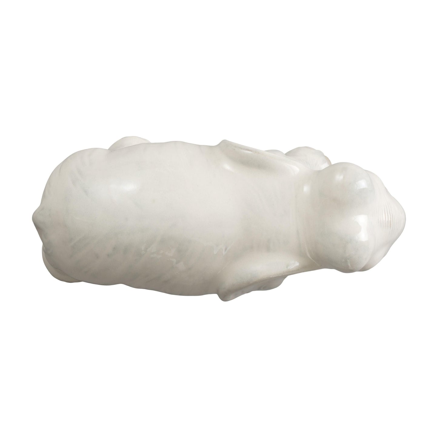 Elephant Moon White Ceramic Sculpture