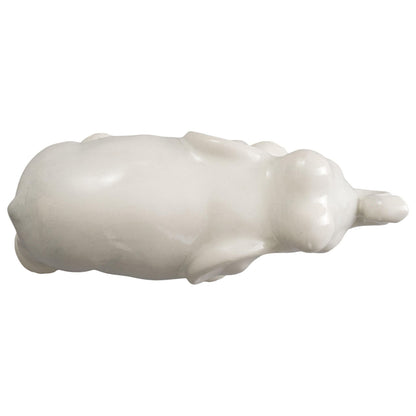 Elephant Moon White Ceramic Sculpture