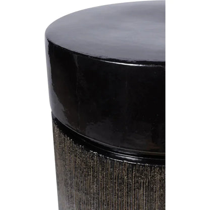 Ellipse Accent Table - Black Outdoor End Table