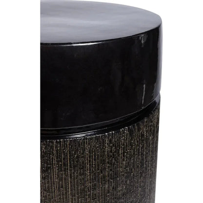 Ellipse Accent Table - Black Outdoor End Table