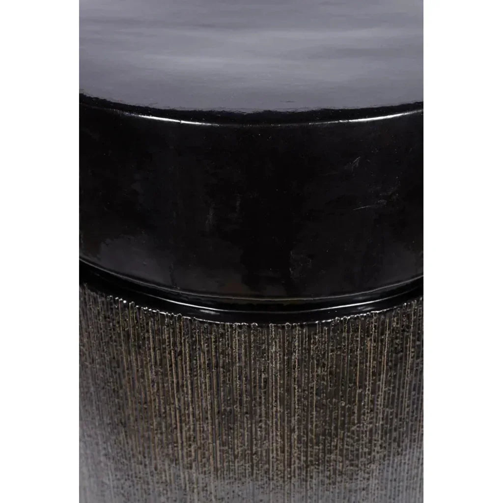 Ellipse Accent Table - Black Outdoor End Table