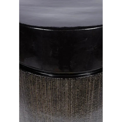 Ellipse Accent Table - Black Outdoor End Table