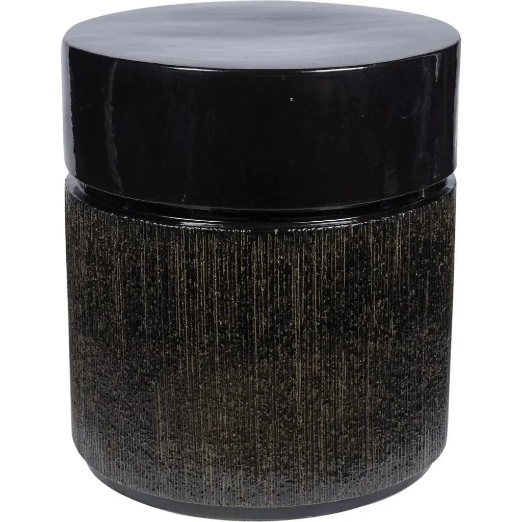 Ellipse Accent Table - Black Outdoor End Table