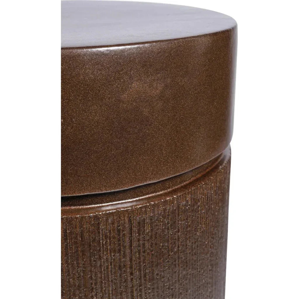 Ellipse Accent Table - Pyrite Brown Outdoor End Table