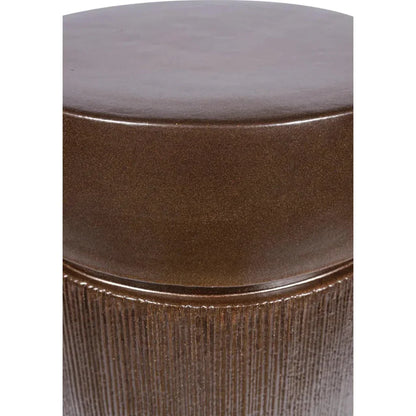 Ellipse Accent Table - Pyrite Brown Outdoor End Table