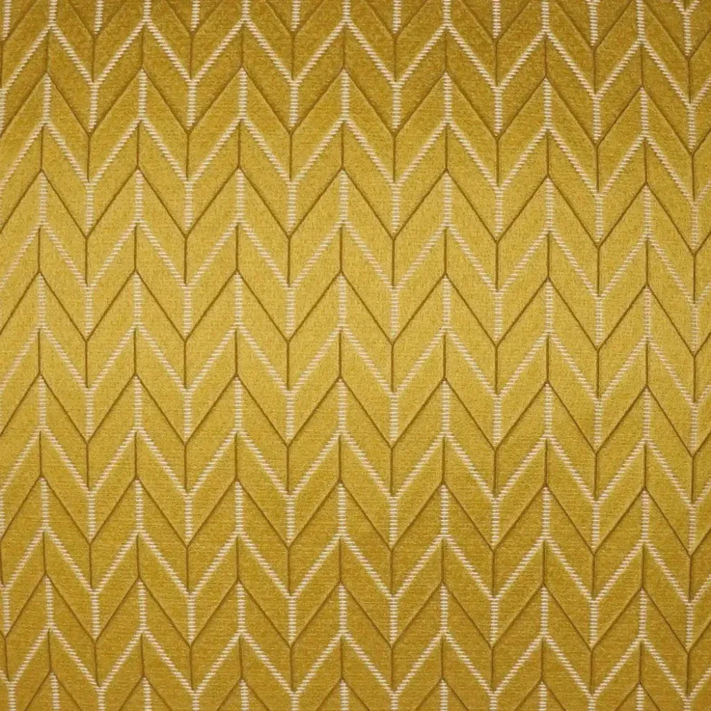 Elodie Gold Chevron Glam Yellow Gold Large Throw Pillow
