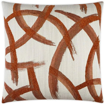 Enso Copper Abstract Large Throw Pillow Insert