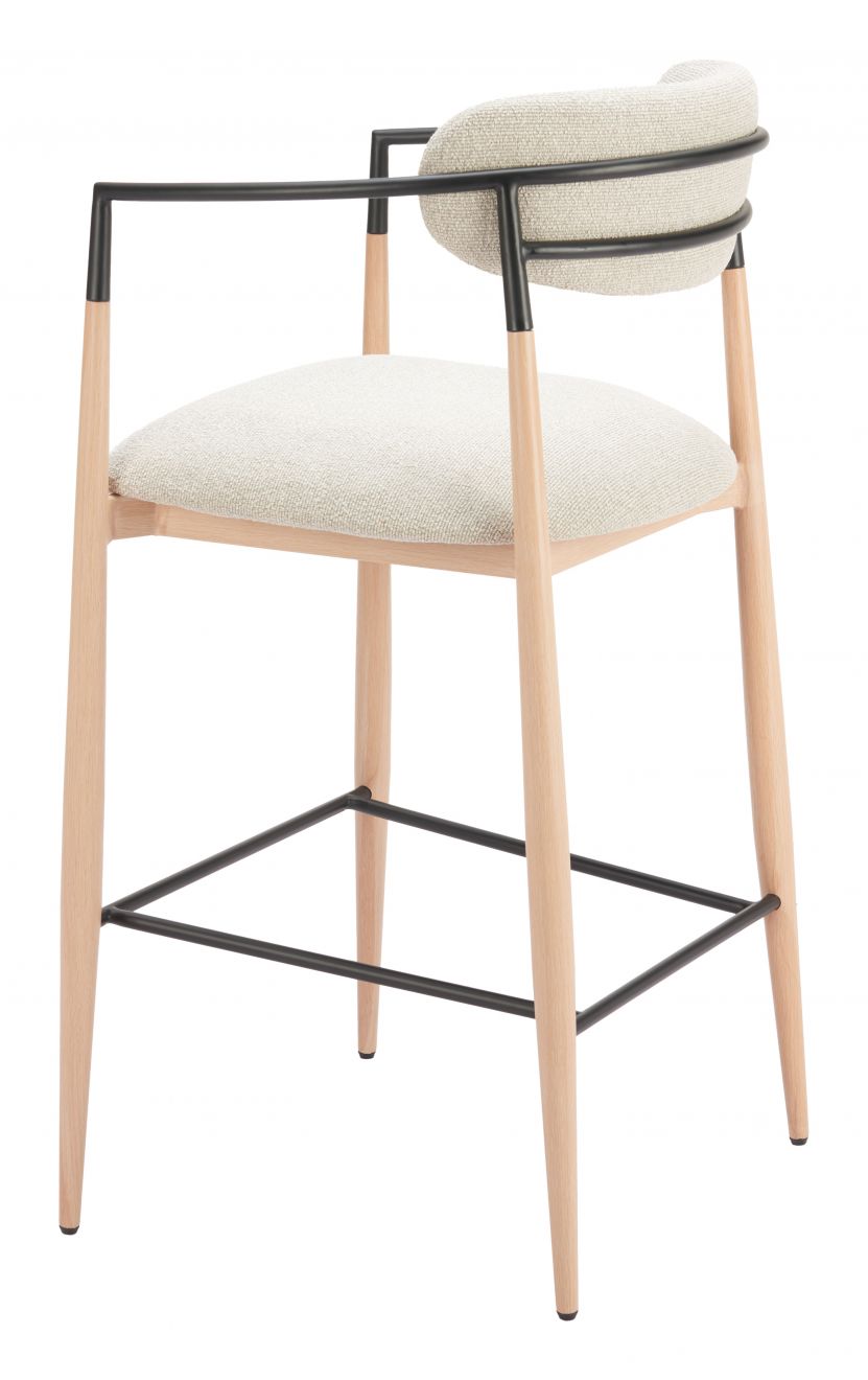 Equinox Textured Fabric Barstool